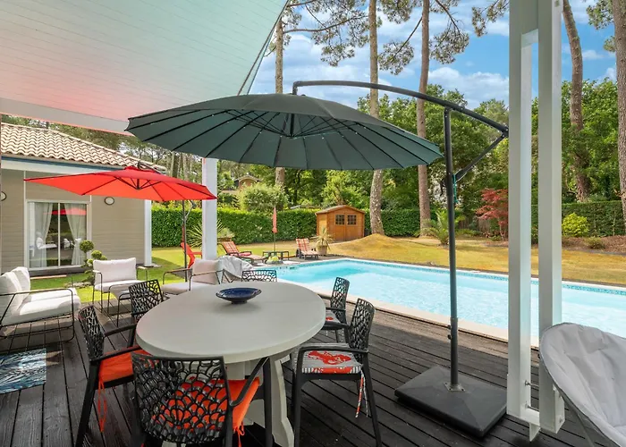 T3 Avec Piscine Chauffee, Golf Et A Proximite - Linge Et Menage Inclus - Fr-1-319-168 Biscarrosse